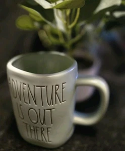 Rae Dunn Artisan Collection ~Adventure Is Out There # 213 Mug Aqua Green Perfect - Picture 1 of 5