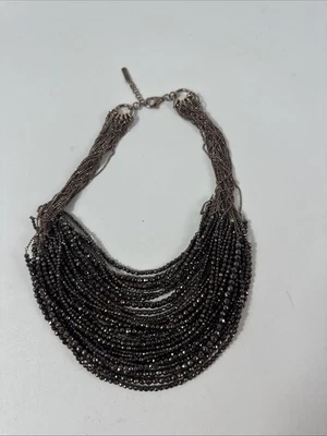 BRUNELLO CUCINELLI MUJER PIRITA VIDRIO CUENTAS COLLAR CUENTAS MULTIHILO COLLAR Foto 1 de 4