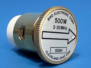 BIRD 500W 2-30 MHz 500H MODEL 43 THRULINE WATTMETER ELEMENT SLUG - Zdjęcie 1 z 6