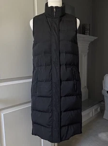 Theory Kocha R Alston Black Twill Long Puffer Down Vest XS - Picture 1 of 14