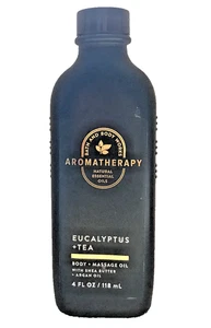 EUCALYPTUS TEA BODY & MASSAGE OIL BATH & BODY WORKS AROMATHERAPY 4 OZ  NEW x 1 - Picture 1 of 2