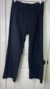 American Giant Pants Mens Sz L Black Straight Leg Sweatpants French Terry 31x29 - Picture 1 of 9