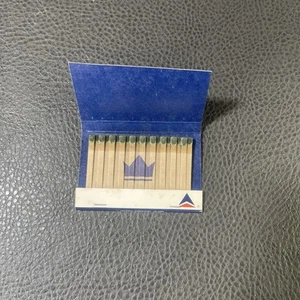 Vintage Delta Airlines Crown Room Matchbook Large Atlanta Georgia Emblem Matches - Picture 1 of 5
