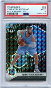 Panini Mosaic Black 1/1 Jonas Valanciunas Prizm #94 PSA 9 Grizzlies 2020-21 - Imagen 1 de 2