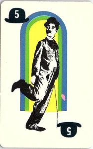Tarjeta coleccionable educativa Charlie Chaplin 1972 # 5 sombrero - Imagen 1 de 2