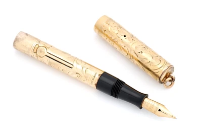 WATERMAN #0552 1/2V перьевая ручка цветочная гравировка [c1920] [полностью восстановлен] - Изображение 1 из 4