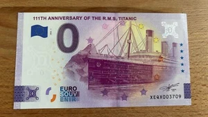 0 Euro Schein 2022-1 "111th Anniversary of the R.M.S. Titanic" NEU - Bild 1 von 2