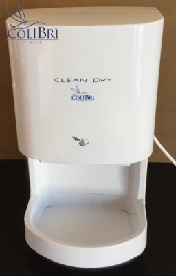 COLIBRÌ ITALIA Asciugamani Elettrico con possibilità aria Fredda/Calda Fotocellula da Parete