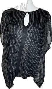 lucky brand top medium Sheer Keyhole - Picture 1 of 5