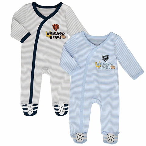 Chicago Bears NFL Infant Sunday's Best Coverall Sleeper Pajamas 2-Piece Set Cover