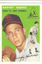 1994 TOPPS ARCHIVES HARVEY HADDIX STAMPED BASEBALL CARD #9