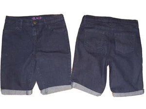 2 pair girls 12 slim the children's place denim Bermuda shorts - Picture 1 of 1