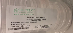 Sterilized Petri Dish 100mm x 20mm with Grip Ring (Sleeve of 10) 229623 - Picture 1 of 4