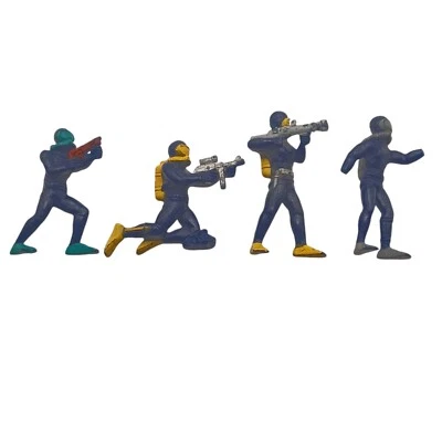 复古 1987 年美泰 GUTS 水下拆迁潜水员玩偶 4 件装 — 第 1/4 张图片