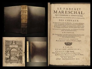 1733 Perfect Mareschal HORSES Solleysel Equestrian Medicine Cavalry Illustrated - Picture 1 of 24
