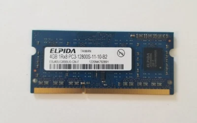 ELPIDA 4GB 1RX8 PC3-12800S Laptop Memory EBJ40UG8BBU0-GN-F - Image 1 of 2