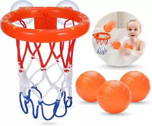 Bath Toys - Bathtub Basketball Hoop for Kids Toddlers - Bath Toys Shower Toys fo - Picture 1 of 12