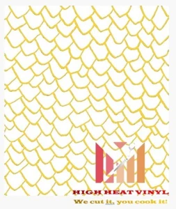 High Heat Duracoat Vinyl Firearm Stencil 10" x 12" - Dragon Scales 3 styling - Picture 1 of 3