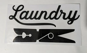 Wäsche Wandaufkleber schwarz Aufkleber Vinyl Kunst Wohndeko - Bild 1 von 4