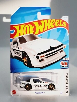Hot Wheels 2024 - White Mazda RX-7 Japan Police First Response  - Image 1 of 4