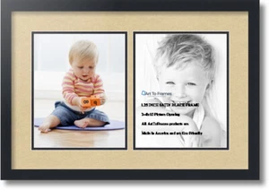 ArtToFrames Collage Mat Picture Photo Frame 2 8x10" Openings in Satin Black 36 - Picture 1 of 62