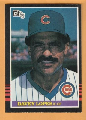 Davey Lopes Chicago Cubs 1985 Donruss #604 Providence Rhode Island 12B - Image 1 of 2