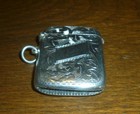 Antique Solid Silver Vesta Case By W J Myatt And Co Assayed Birmingham 1912