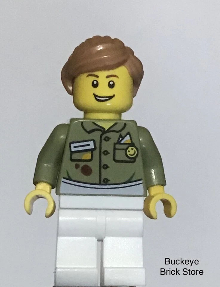 LEGO City Town Minifigura Tecnología Veterinaria Ciudadano Trabajador Animal Amante Ayudante Foto 1 de 1