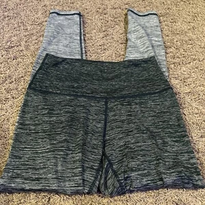 Aerie Size Medium Heather Print Olive Green High Waisted Athletic Leggings - Picture 1 of 5