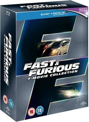 Fast & Furious:7-Movie Collection 1-7(Blu-Ray)2 Tokyo Drift Fate Five 5 6 7 Foto 1 de 2