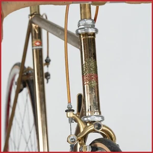 NOS OLYMPIA GOLD PLATED CAMPAGNOLO SUPER RECORD ICS STEEL VINTAGE OLD RACING - Picture 1 of 24