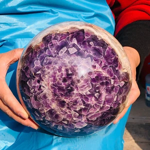 Bola de cristal de cuarzo amatista natural de ensueño de 15,31 lb de curación - Imagen 1 de 15