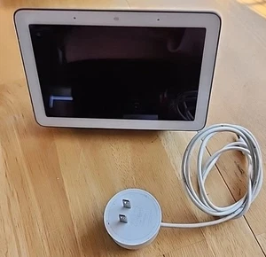 Google Nest Hub 2nd Gen White 7 inch Speaker W/power Adapter. Working - Picture 1 of 8