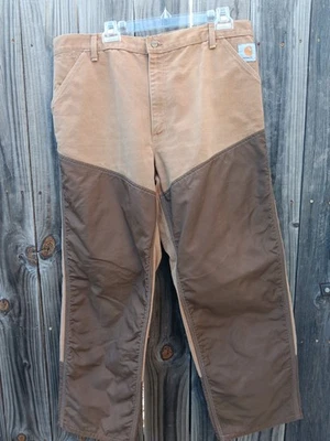 Винтажные охотничьи полевые штаны Carhartt Duck из нейлона с щеткой WU256 40x30 подходят для 36x28 90-х - Изображение 1 из 4