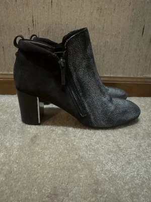 Donald J Pliner Heeled Suede Ankle Zip Boots Brown Gray Womens Size 10 - Image 1 of 4