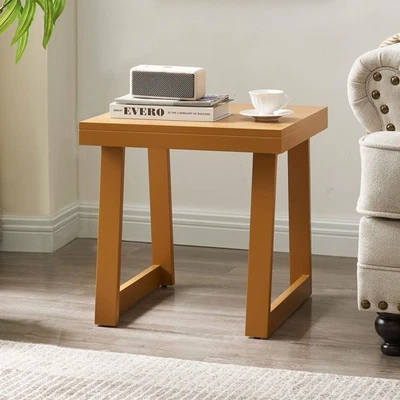 Kings Brand Furniture Square Side End Table, Bedside Sofa Table, Honey Mustard - Image 1 of 4