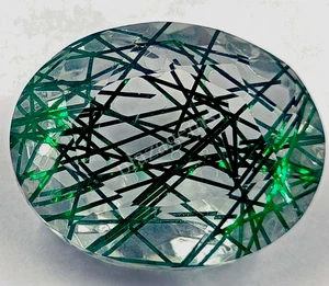 52,65 ct Ovalschliff Grün Rutilquarz EGL Transparent Lose Edelsteine 5 ARS - Bild 1 von 8