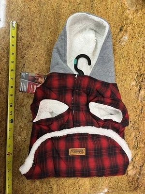 Coleman Brand Buffalo Plaid Dog Hoodie/Jacket Size Large - Image 1 of 4