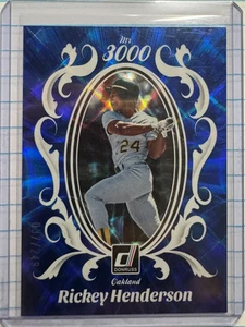 2023 Panini Donruss - Mr. 3000 Rickey Henderson #M3K-6 Blue 037/249 - Picture 1 of 3