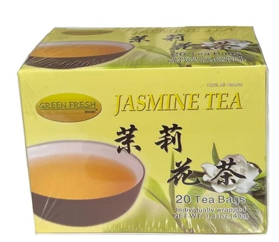 Bolsas de té de jazmín Green Fresh de 20 unidades 100 % naturales seleccionadas a mano de Fujiang 1,4 oz Foto 1 de 4
