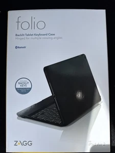 ZAGG Folio Backlit Bluetooth Keyboard Case – For iPad Air 2 - Open-Box - Picture 1 of 2