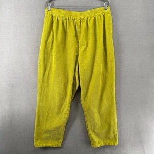 Pantalón corto de pana Lucy Yak de algodón orgánico Pull On Lagenlook para mujer L verde - Imagen 1 de 11