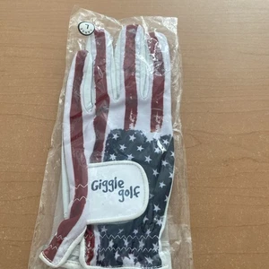 Guanto da golf in pelle premium, mano sinistra da donna, moda tema USA di Giggle Golf - Foto 1 di 5