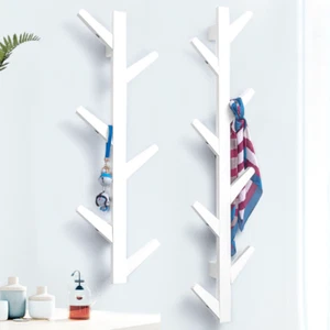 1x Madera Montada en la Pared 8 Ganchos Sombrero Toalla Desmontable Rama de Árbol Estante de Alta Resistencia - Imagen 1 de 9