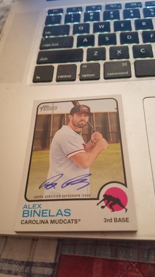 2022 Topps Heritage Minor League Edition Alex Binelas Autograph - Image 1 of 1