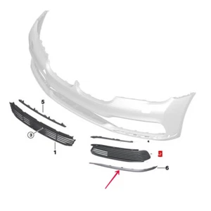 Front Bumper Chrome trim strip Left+right *2PCS For BMW 740i 750i 2016-2017 - Picture 1 of 7