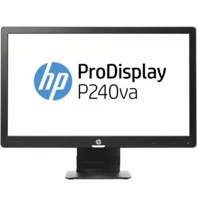 HP ProDisplay P240va 24-inch HDMI Monitor with Cables Tilt Swivel Rotate - Image 1 of 4