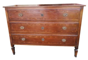 Raro ed elegante Cassettone Luigi XVI Emiliano intarsiato Rolo - Imagen 1 de 12