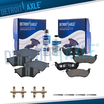Front and Rear Brake Pads for Crown Victoria Town Car w/ Steel Piston Calipers - Imagem 1 de 4