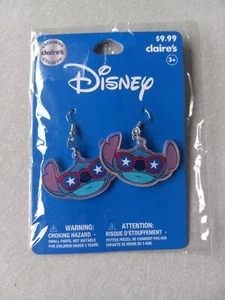NEW Disney Stitch Earrings By Claire's 4th Of July Themed Disney Park Exclusive - Picture 1 of 2